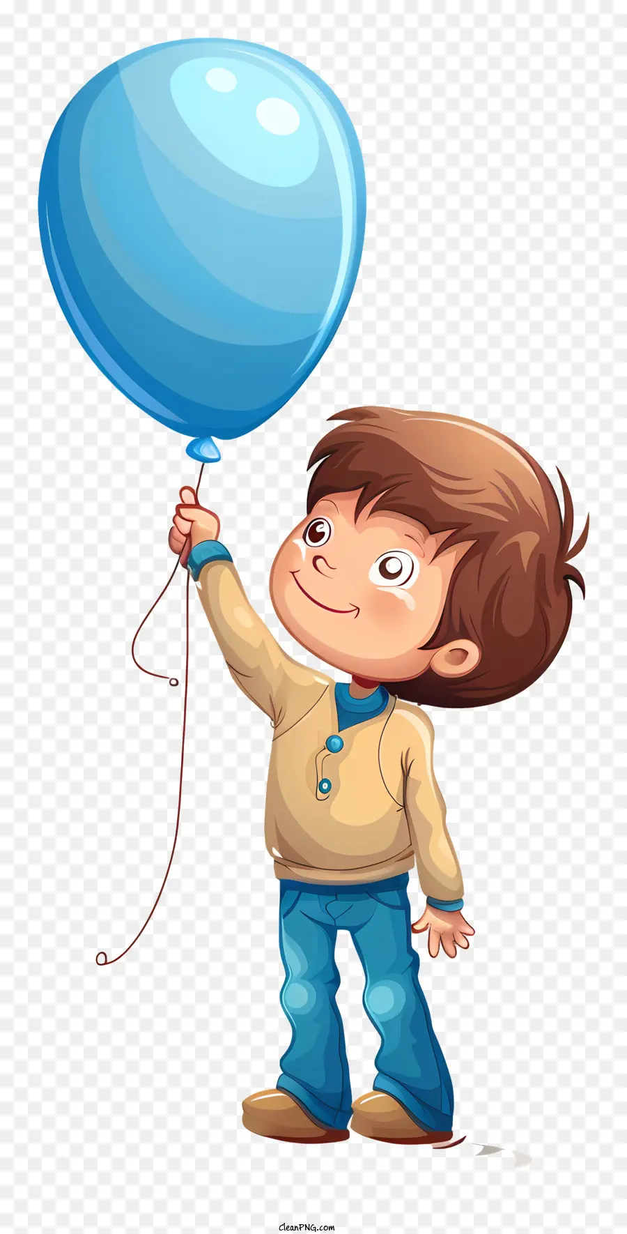 Niño Sosteniendo Un Globo，Niño Con Globos PNG