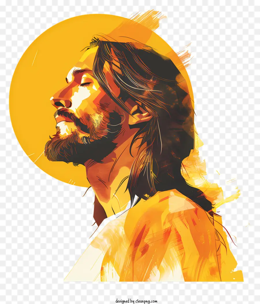 Jesús，Barba Larga PNG