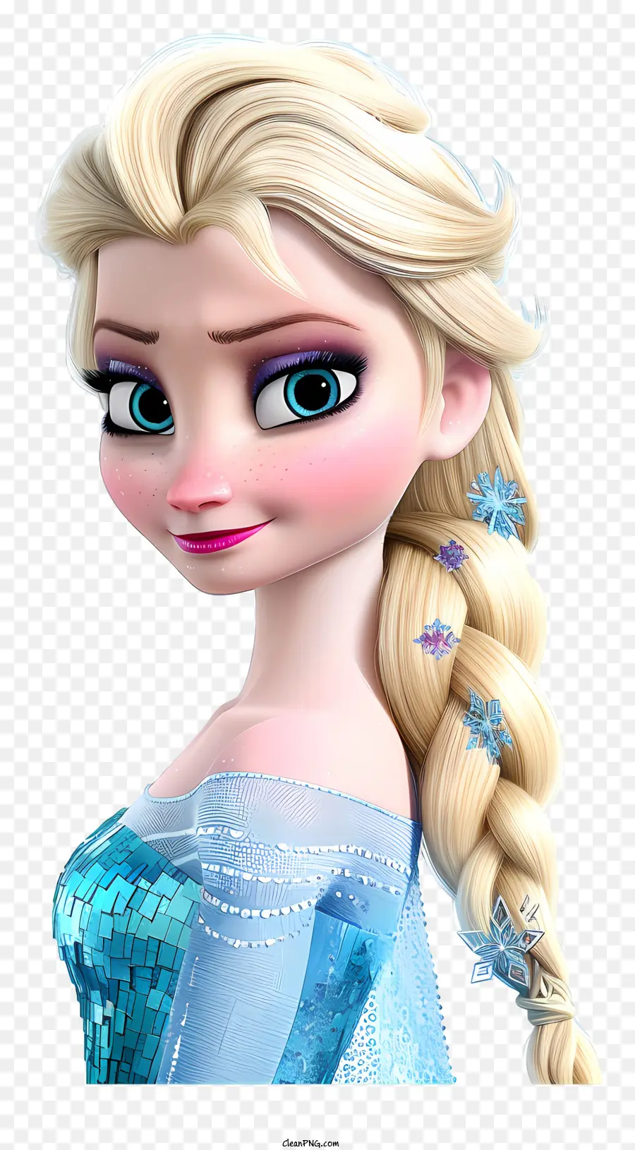 Princesa De Elsa Congelada，El Cabello Rubio PNG