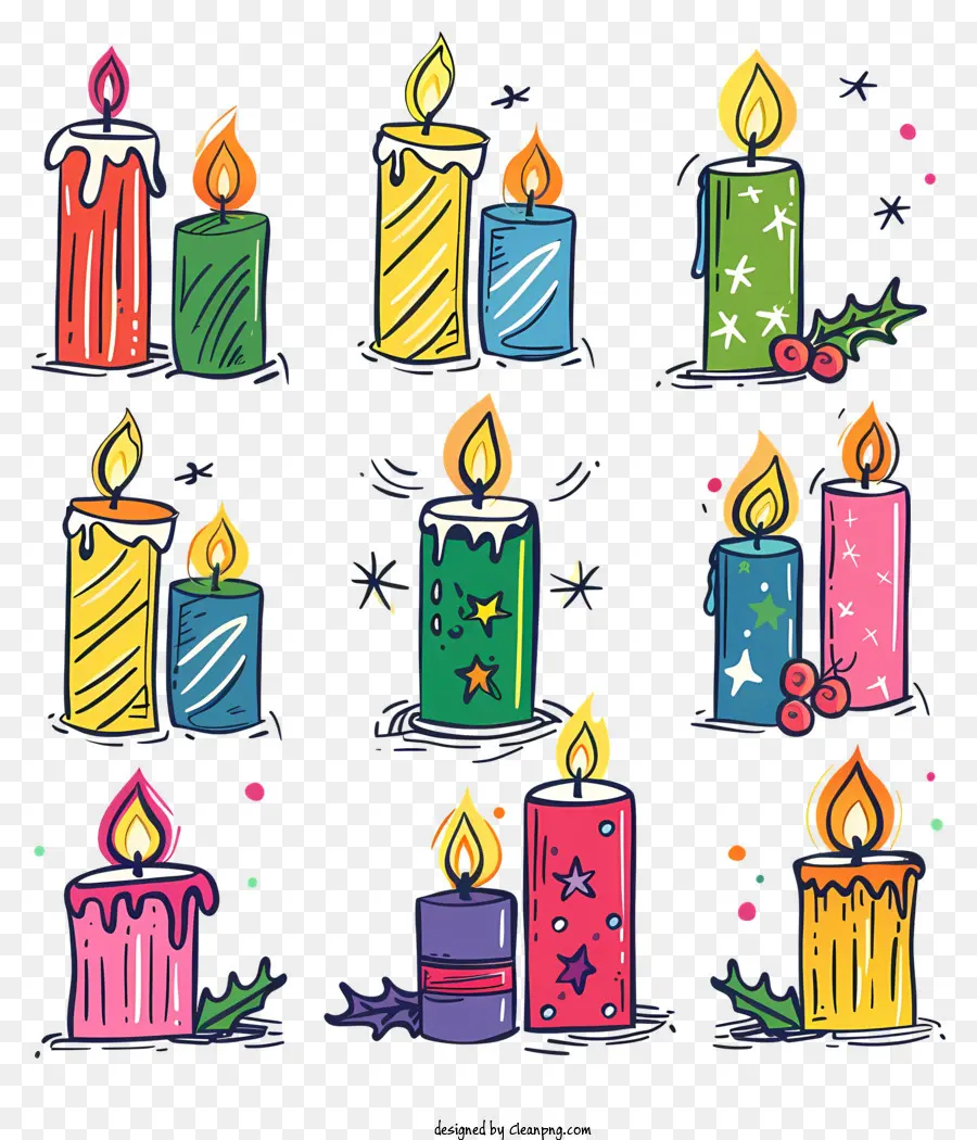 Velas De Navidad，Las Decoraciones De Las Fiestas PNG