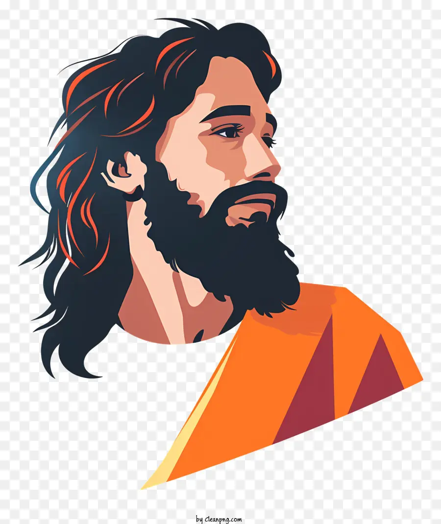 Jesús，Hombre Barbudo PNG