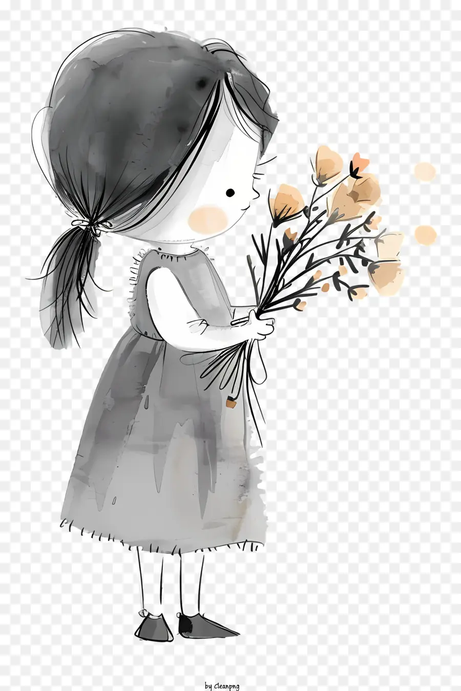 La Chica Con Flores，Chica PNG