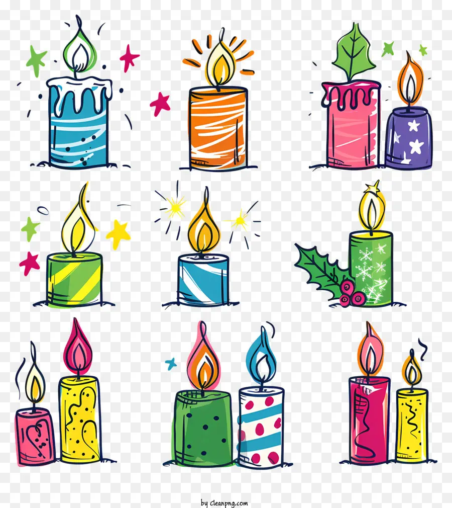 Velas De Navidad，Velas Decorativas PNG