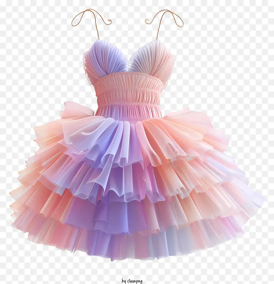 Vestido De Ballet Tutu，Vestido Rosa Y Morado PNG