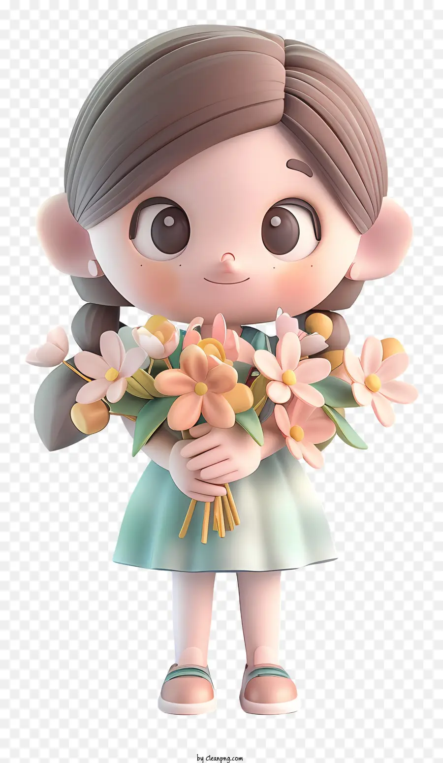 La Chica Con Flores，Chica PNG