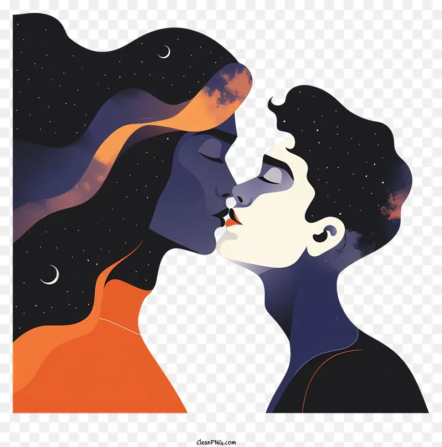 Par Beso，Arte Romántico PNG