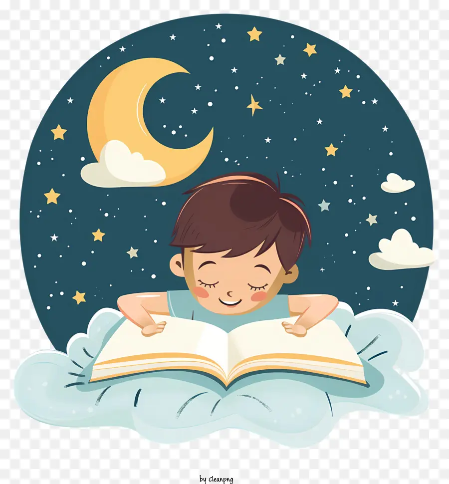 Cuentos Para Niños Antes De Dormir，Niño Leyendo Libro PNG