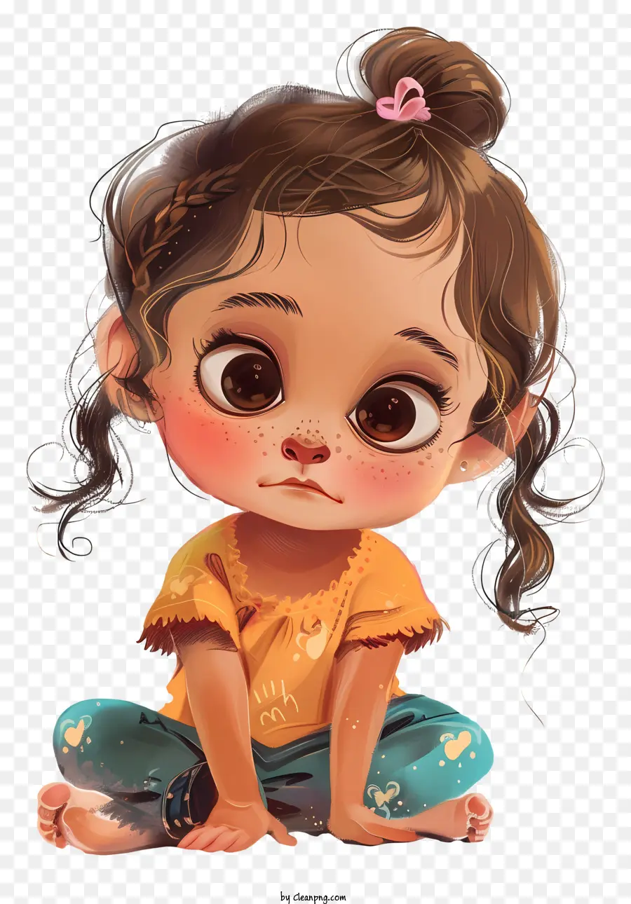 Bebé Niña，Personaje De Dibujos Animados PNG