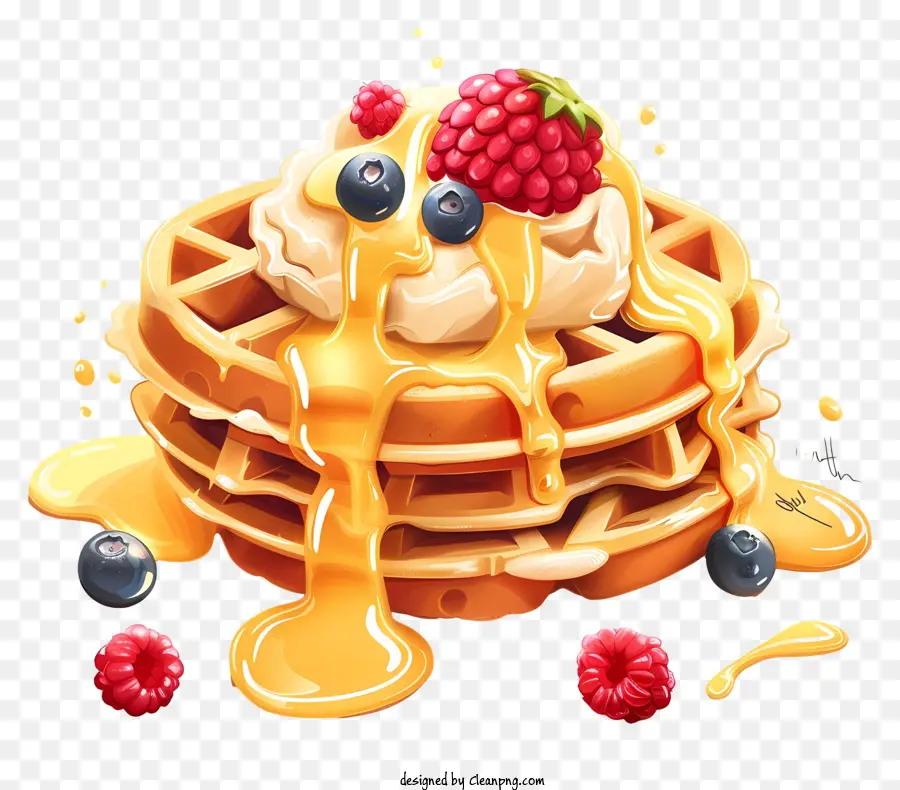 Waffle Día，Panqueques PNG