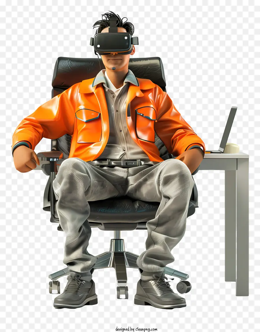 Usando Auriculares Vr，Profesional De Negocios PNG