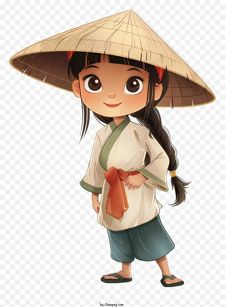 Niña De Vietnam，Ropa Tradicional China PNG