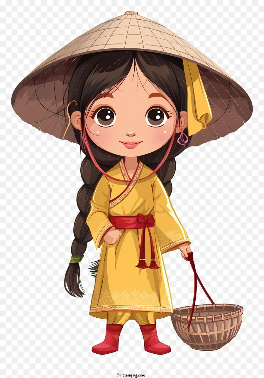 Niña De Vietnam，Ropa Tradicional China PNG