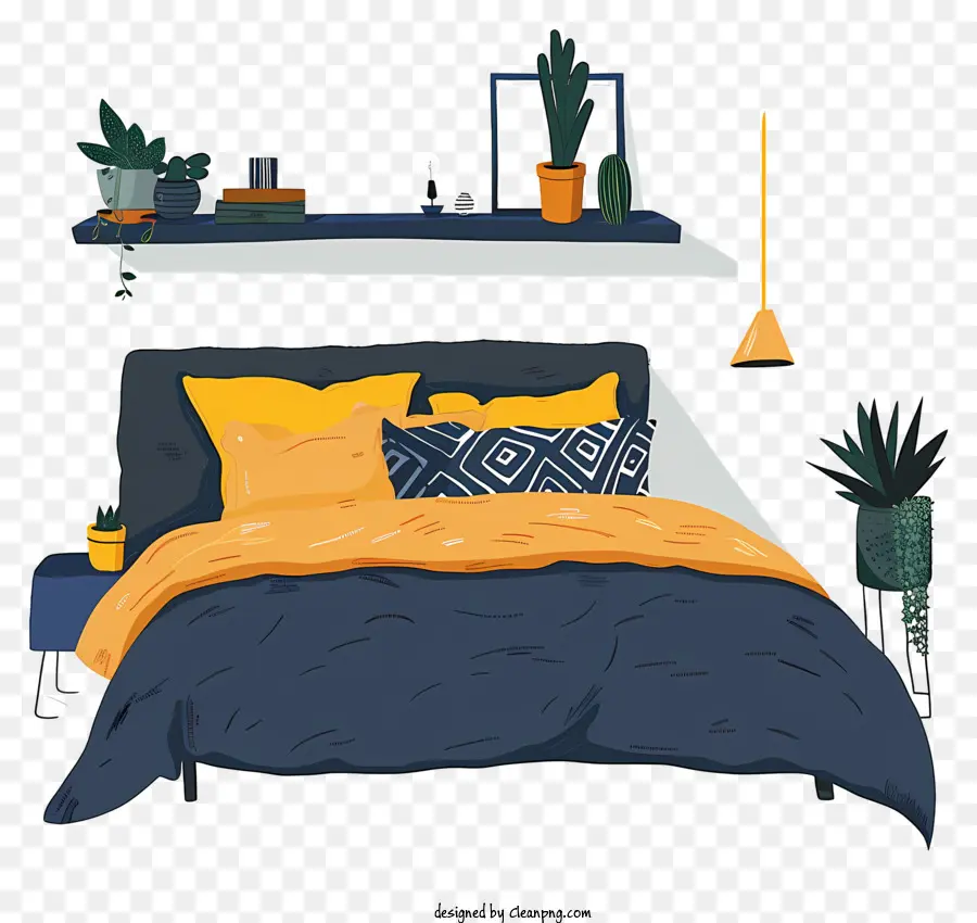 Dibujos Animados De La Habitación De La Cama，Cama PNG