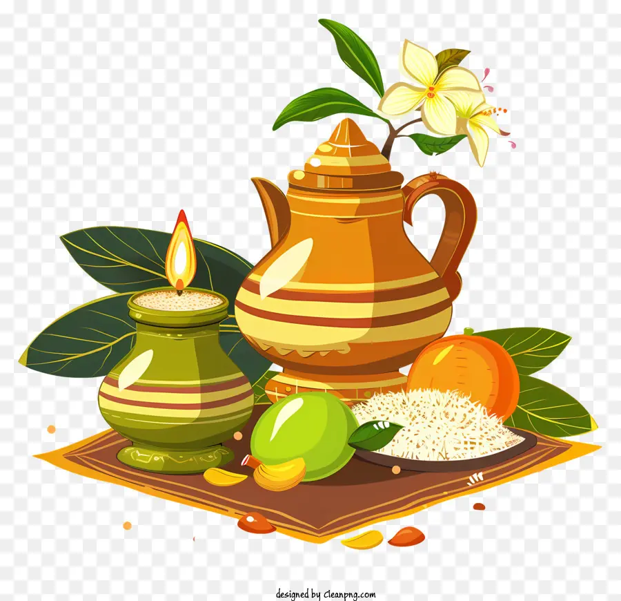 Feliz Ugadi，Olla De Té PNG