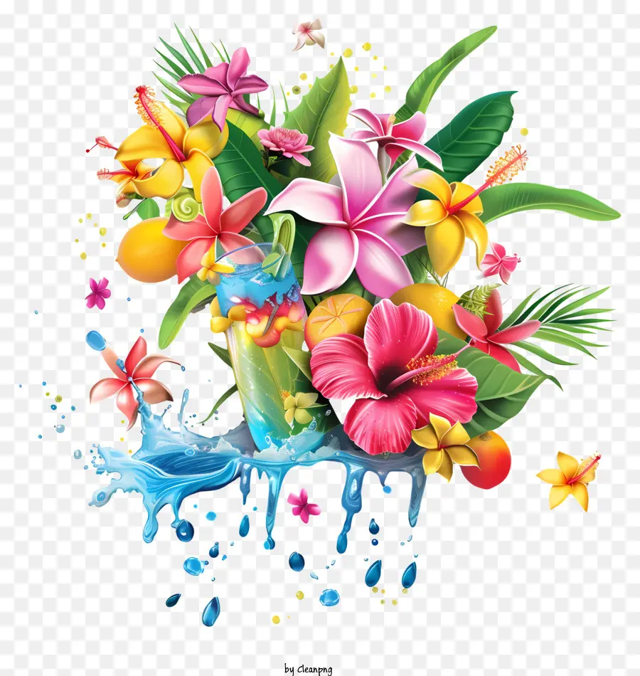 Songkran，Arreglo Floral PNG