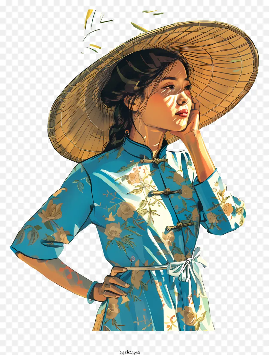 Niña De Vietnam，Vietnamita Ao Da PNG