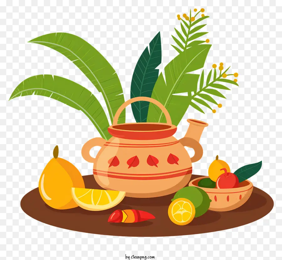 Feliz Ugadi，Olla De Té PNG