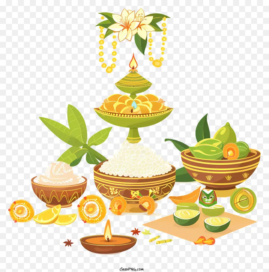 Feliz Ugadi，Exhibición De Comida Festiva PNG