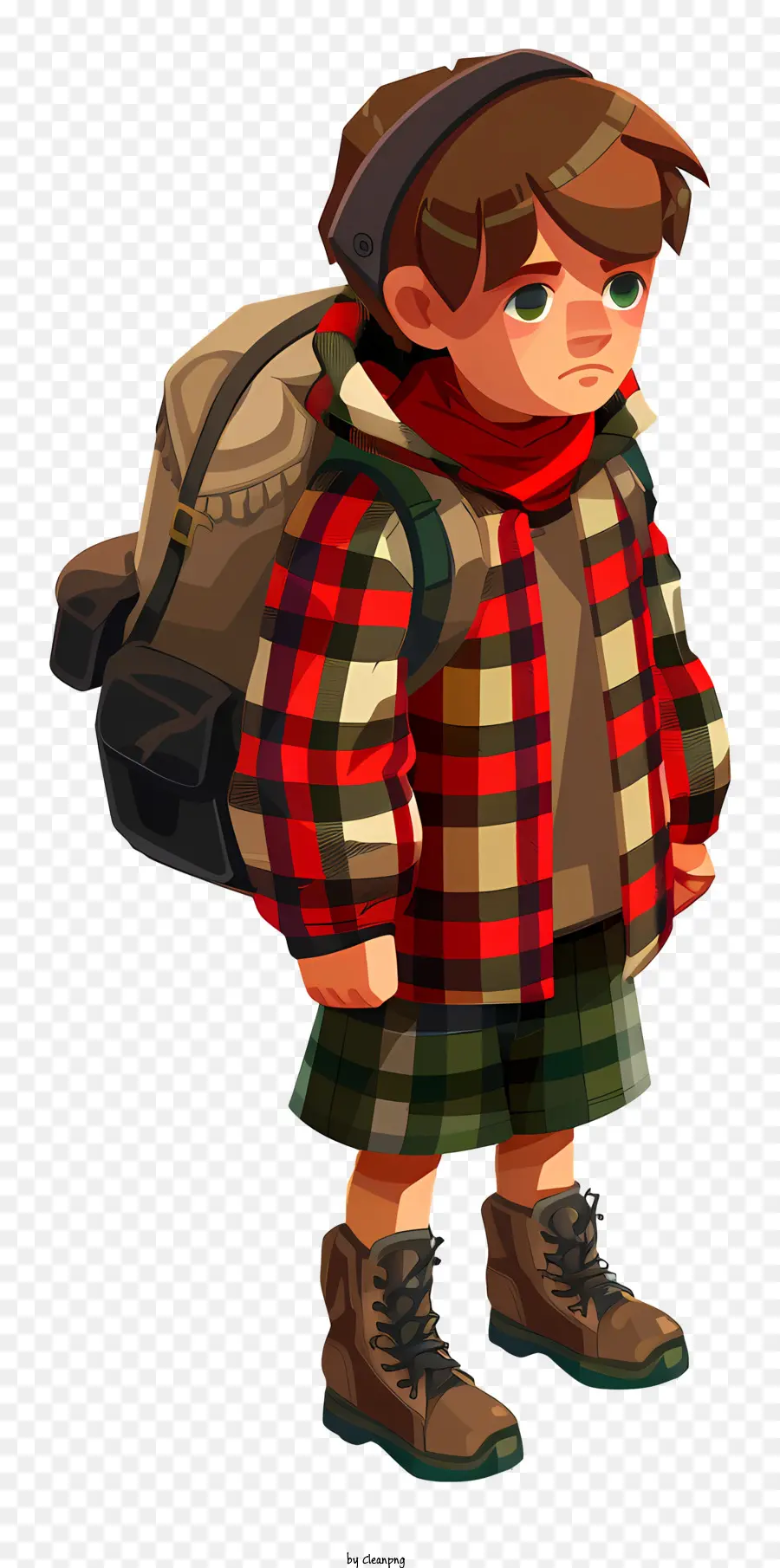 Día Del Tartán，Niño Con Mochila PNG