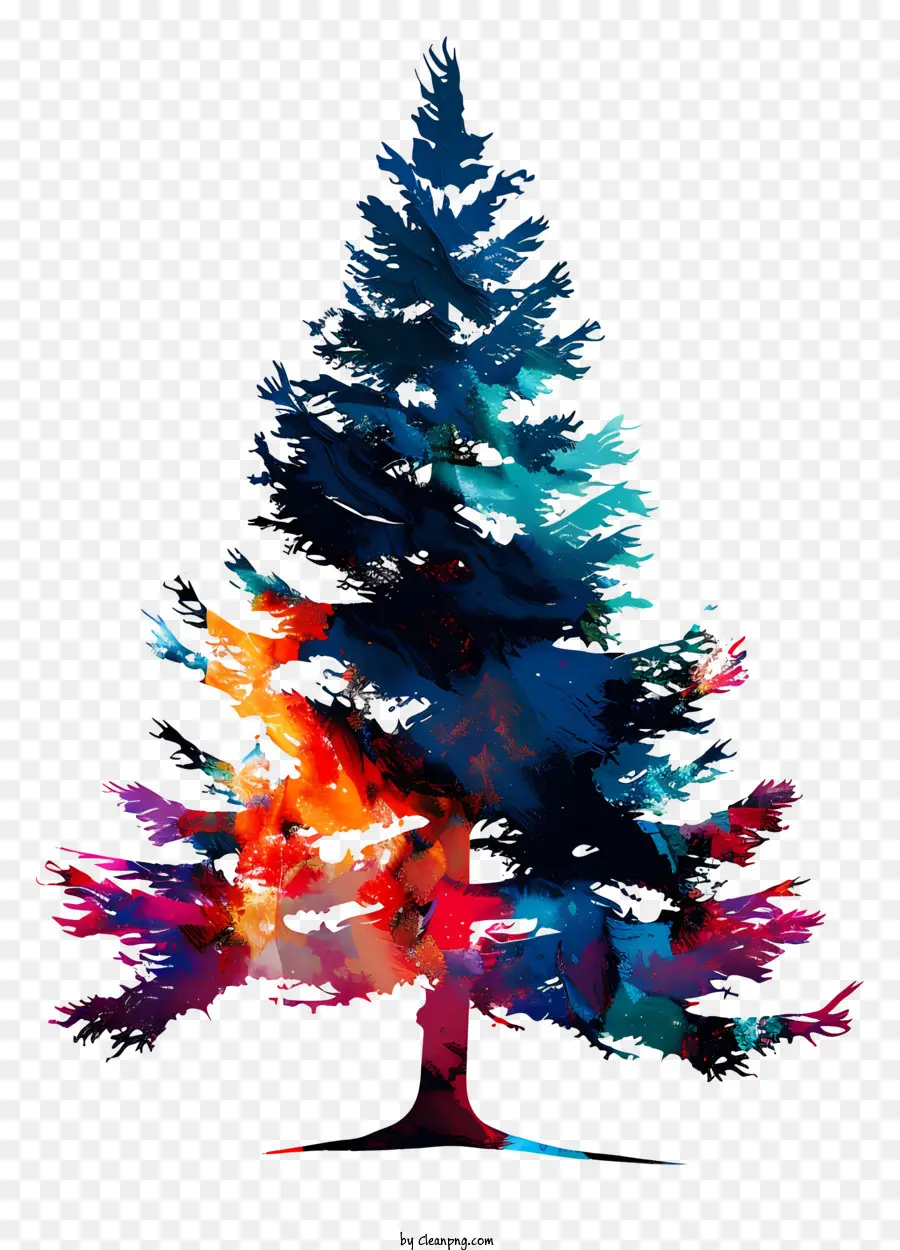 Fir Tree，Colorido árbol PNG