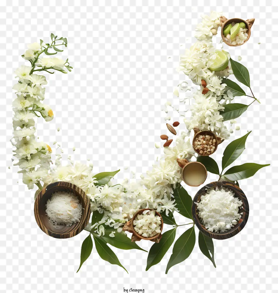 Feliz Ugadi，Arreglo De Flores PNG