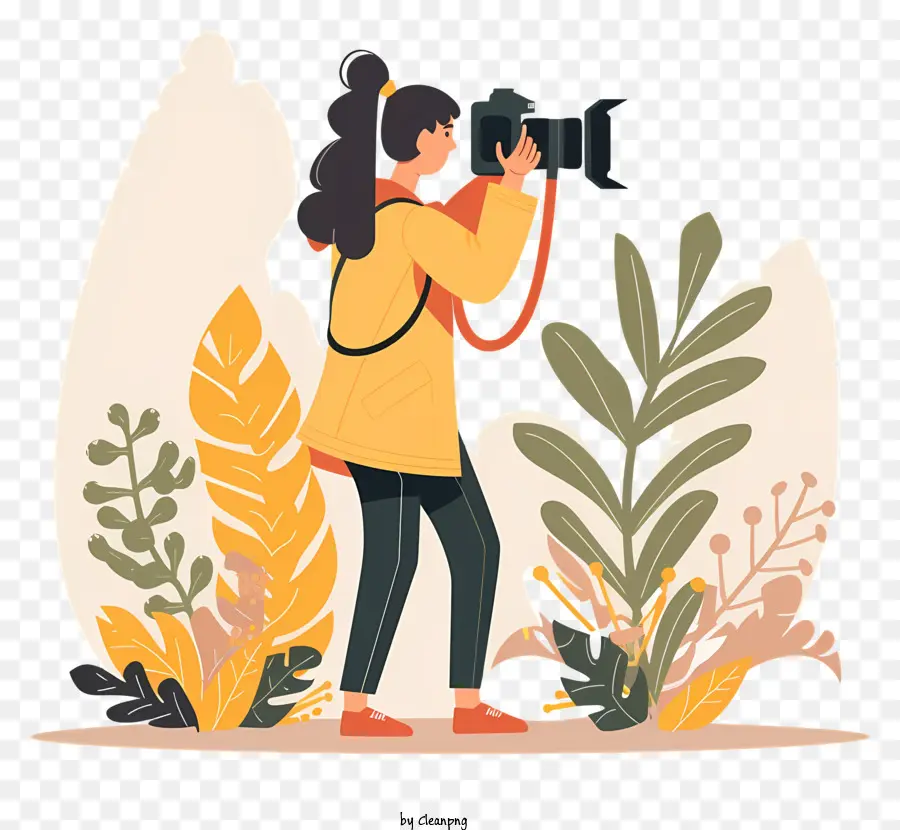 Fotógrafo Tomando Foto，Mujer PNG