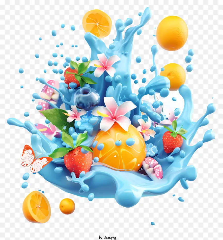 Songkran，Salpicadura De Fruta PNG