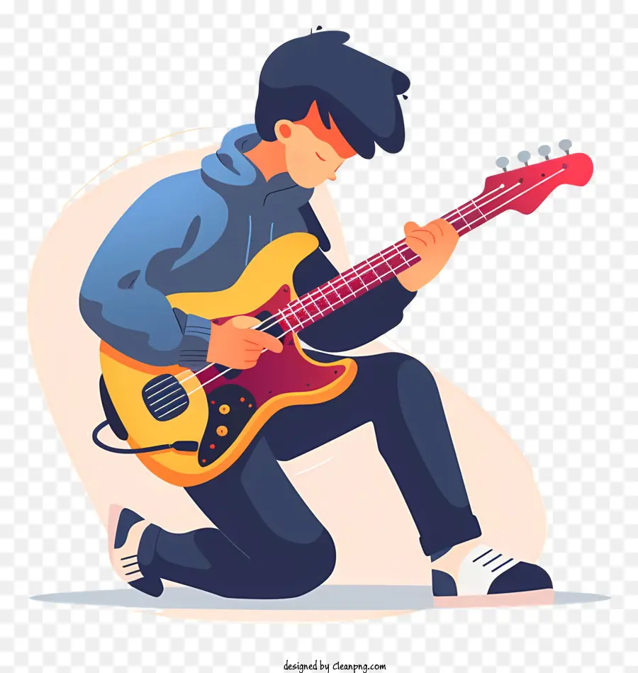 Músico Tocando La Guitarra，Guitarra Eléctrica PNG