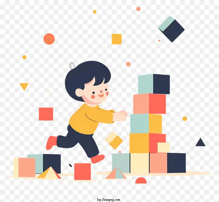 Niño Jugando Bloques，Bloques De Construcción PNG