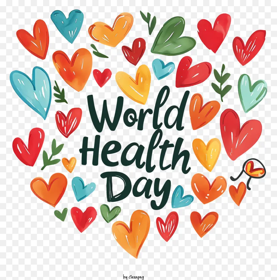 Día Mundial De La Salud，En Forma De Corazón PNG