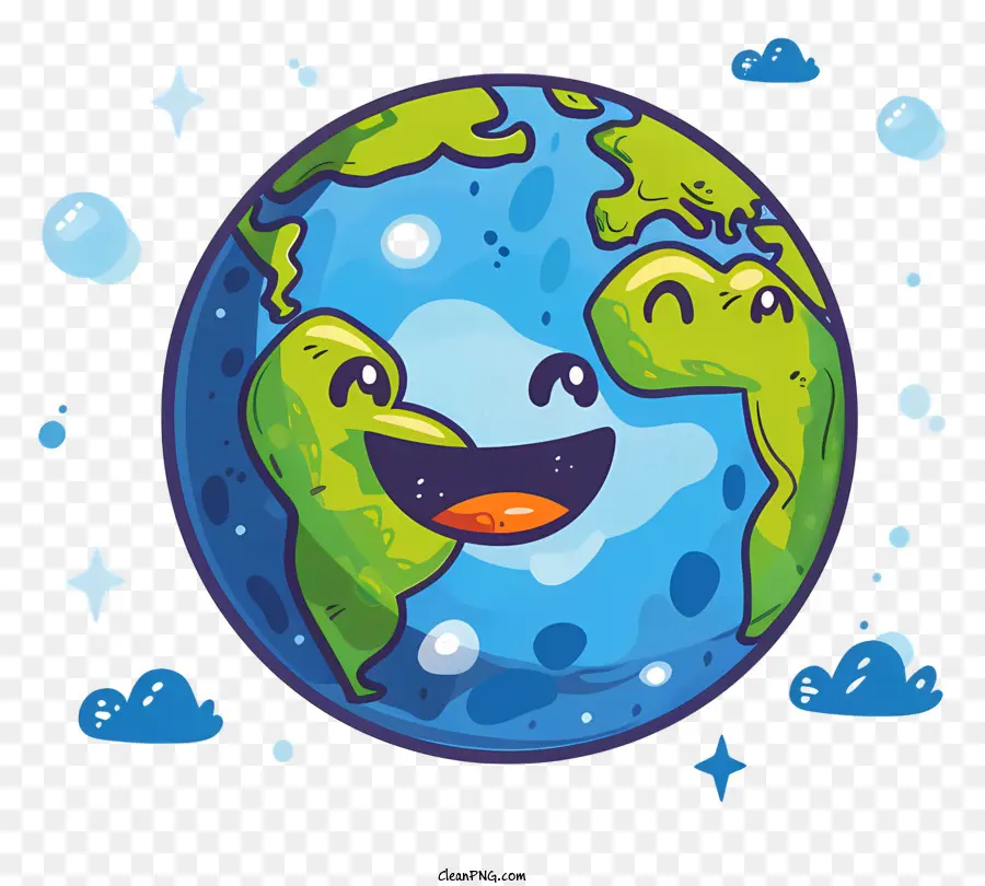 El Planeta Tierra，Dibujos Animados Mundo PNG