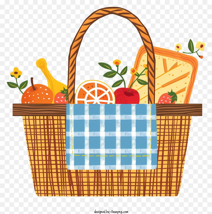 Cesta De Picnic，Wicker Basket PNG