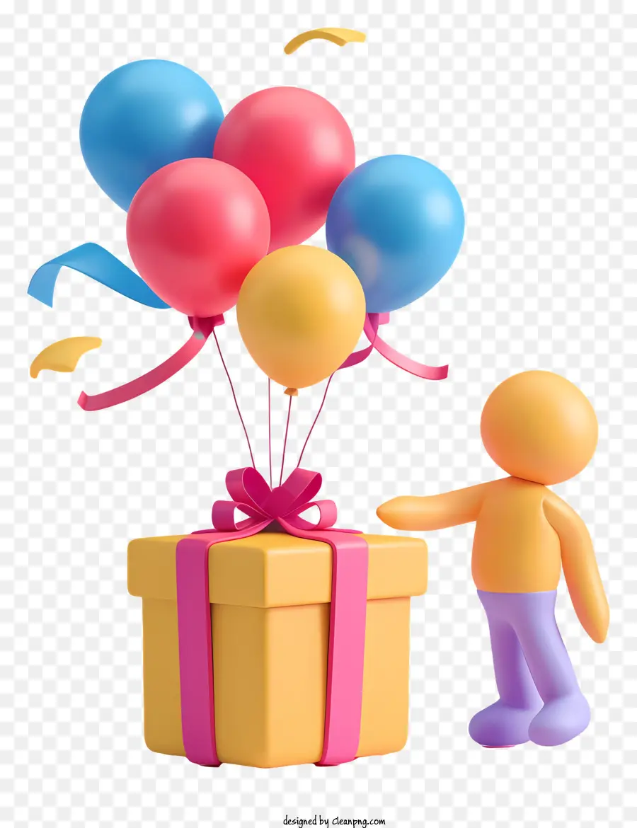 Caja De Regalo，Globos PNG