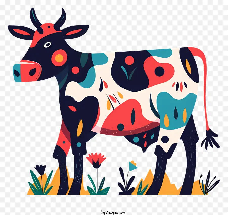 Vaca，Vaca Colorida PNG