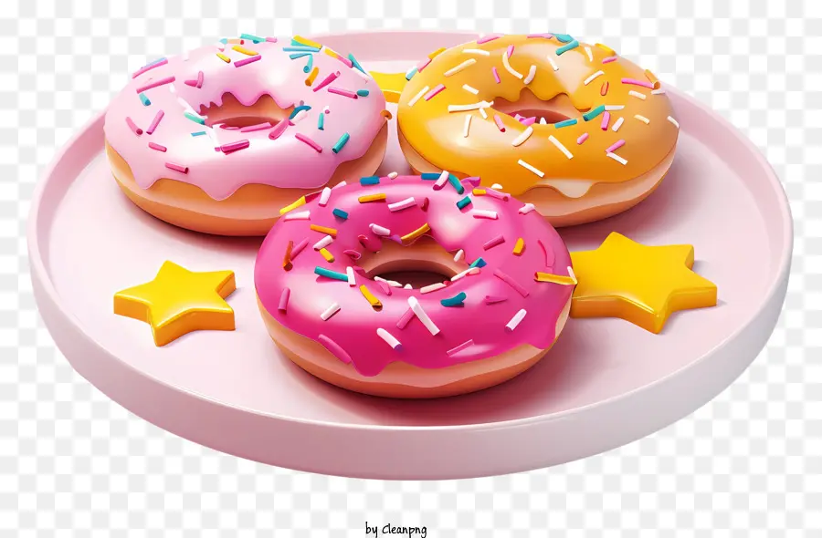 Donas 3d，Donas Coloridas PNG