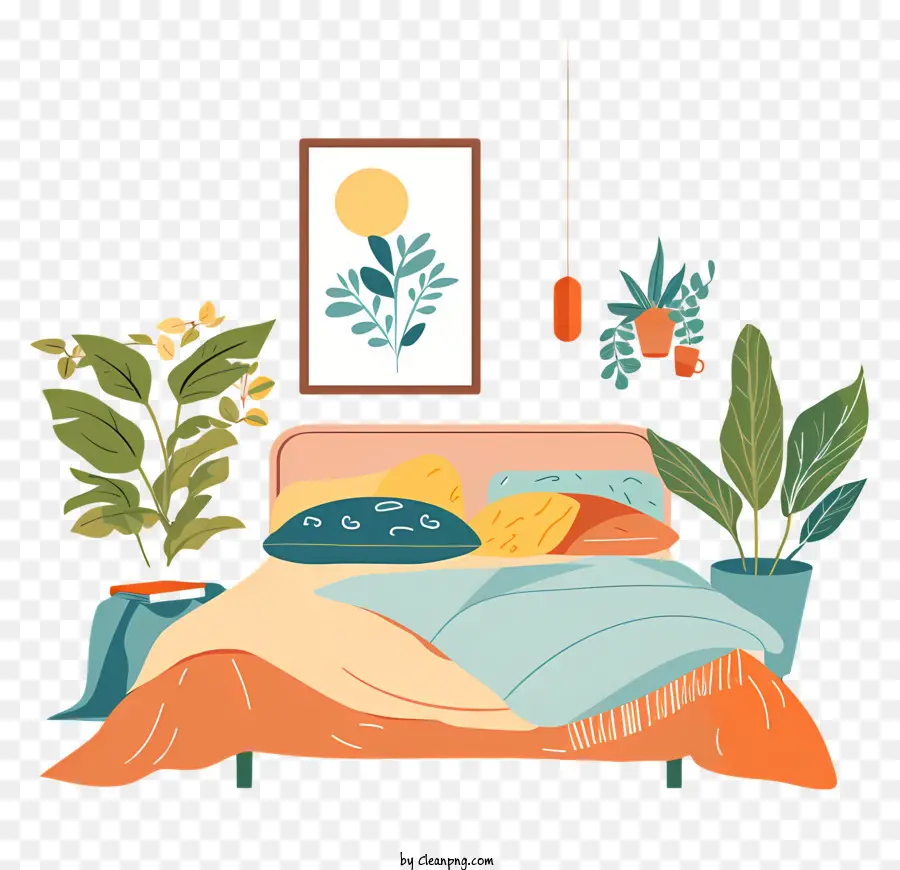 Dormitorio Acogedor，Dormitorio PNG