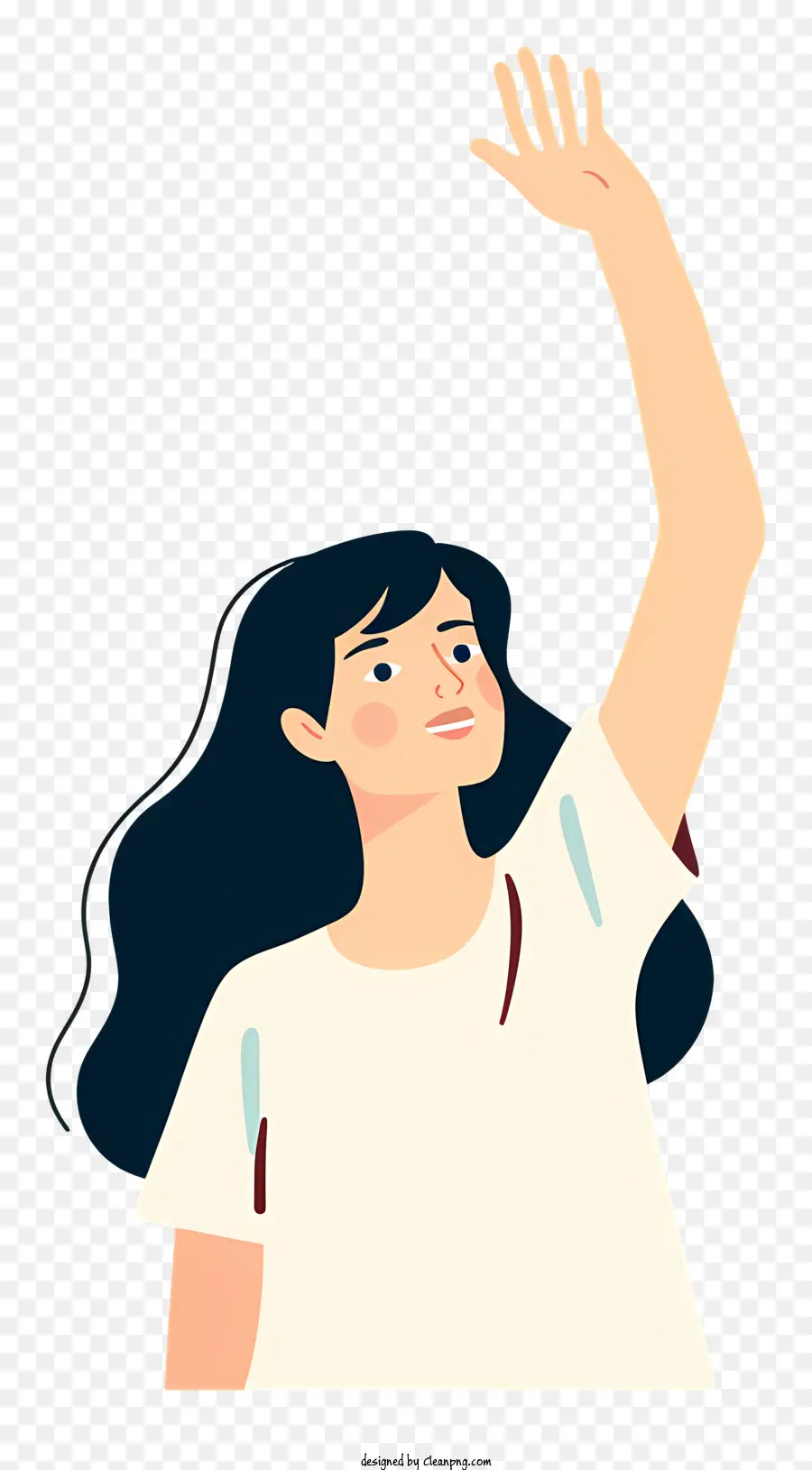 Mujer Levantando La Mano，Mujer PNG