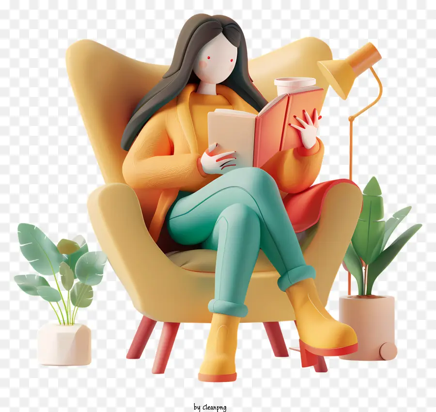 Lectura De La Mujer 3d，Mujer Leyendo PNG