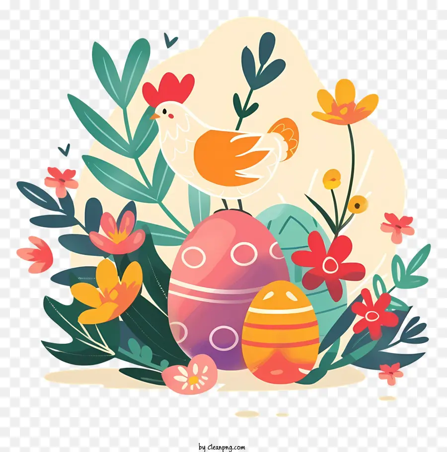 Los Huevos De Pascua，Pollo De Huevo De Dibujos Animados PNG