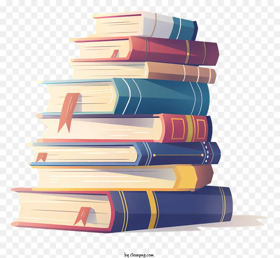 Pila De Libros，Coloridos Libros PNG