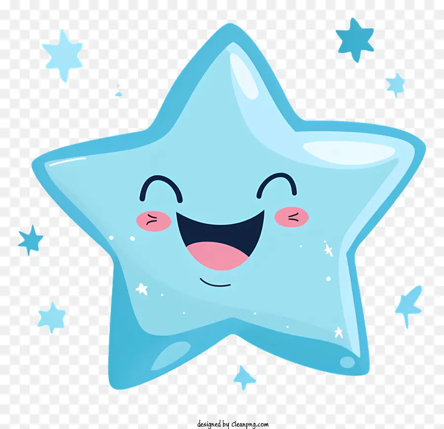 Estrella Sonriente Azul，La Historieta PNG