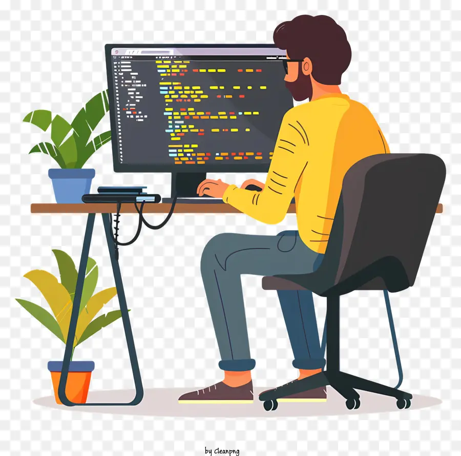 Programador，Ordenador PNG