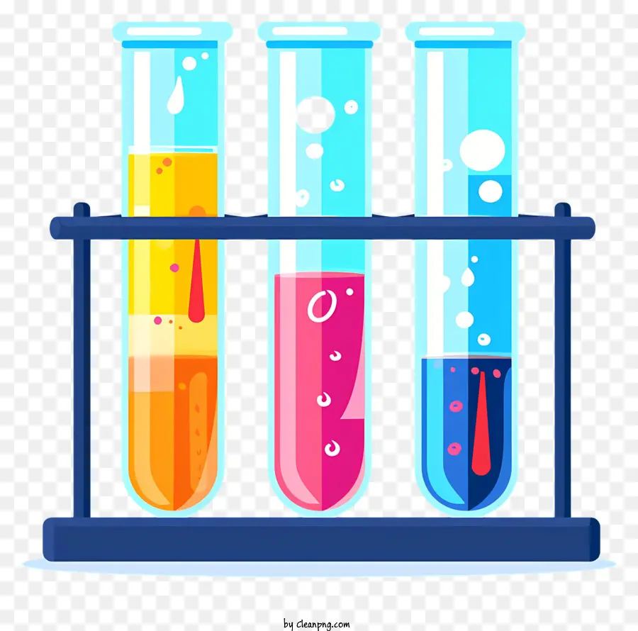 Tubos De Ensayo，Tubos De Ensayo Con Líquidos Coloridos PNG