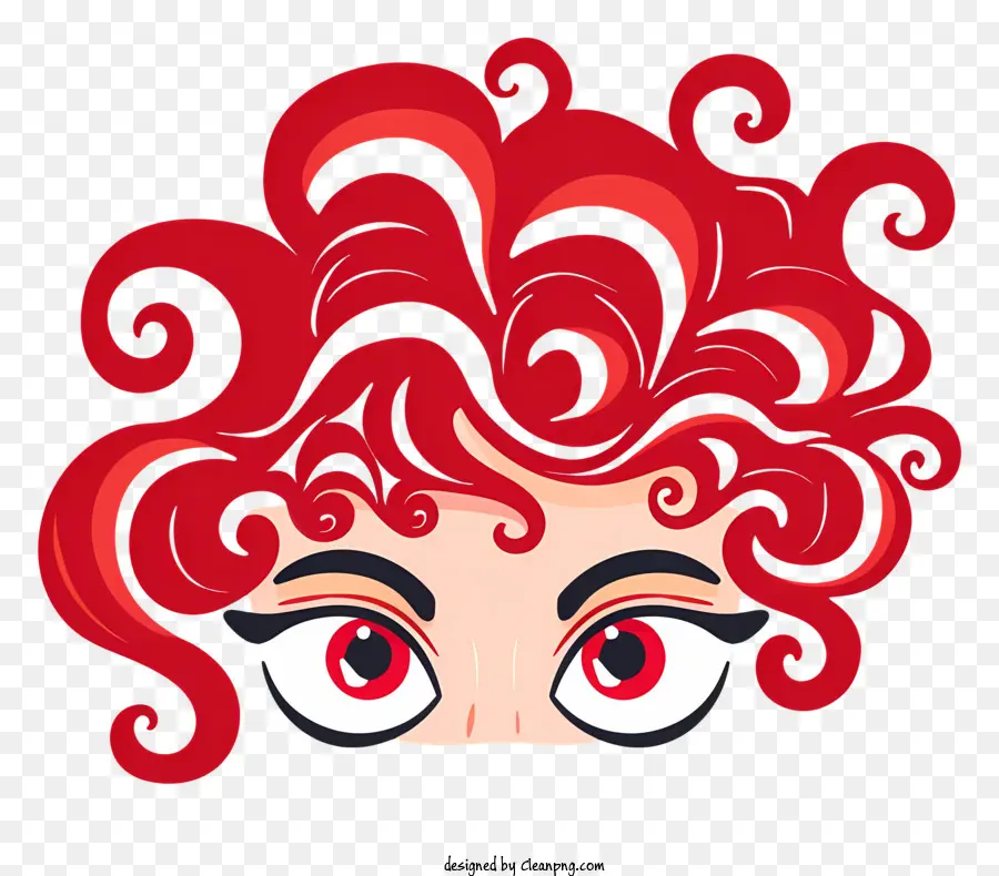 Rizo Rojo Con Ojo，Personaje De Dibujos Animados PNG