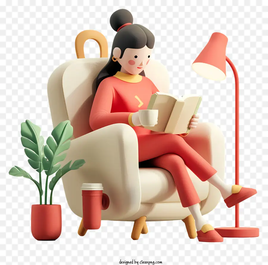 Mujer 3d Leyendo，Libro De Lectura De Mujer PNG