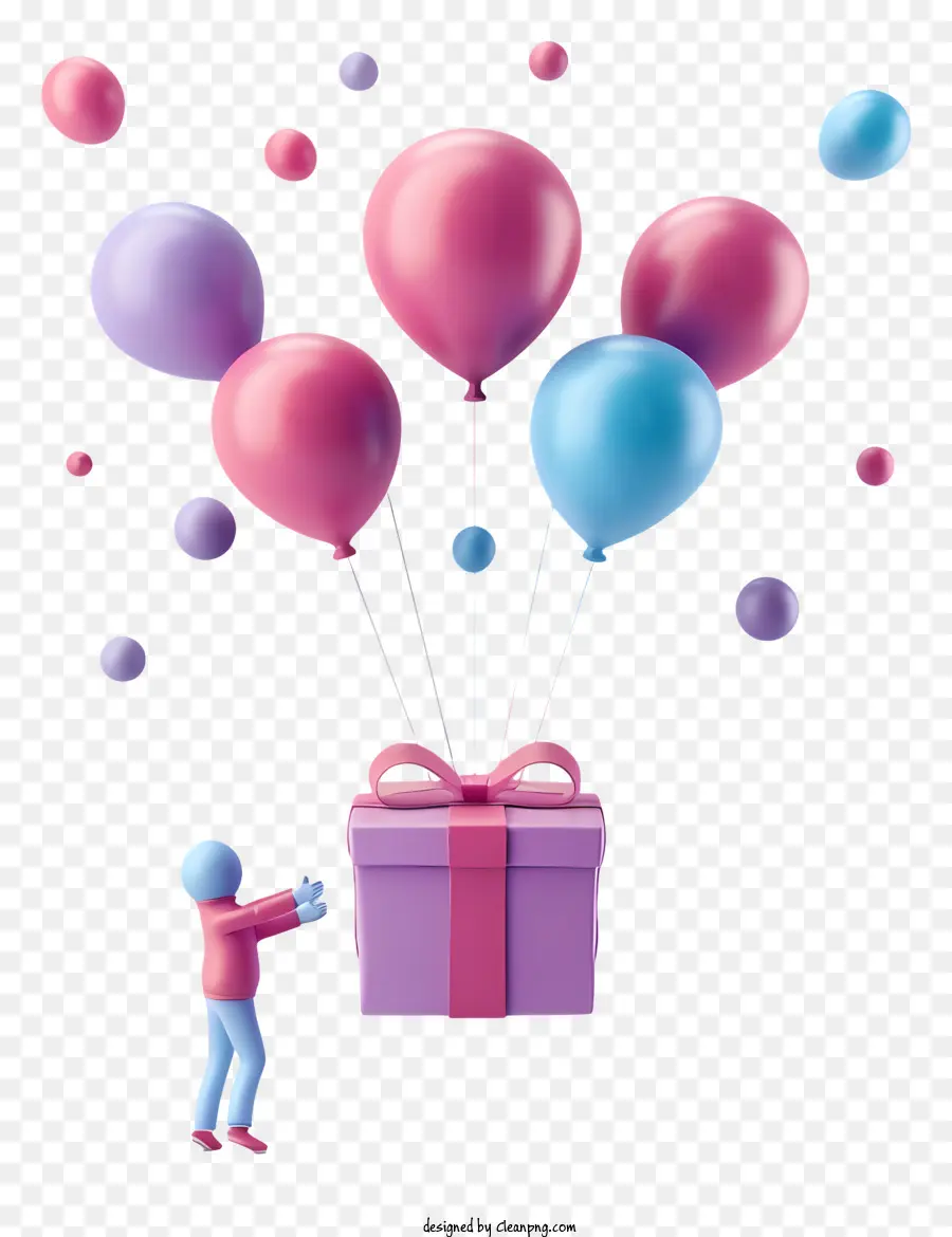 Caja De Regalo，Globos PNG