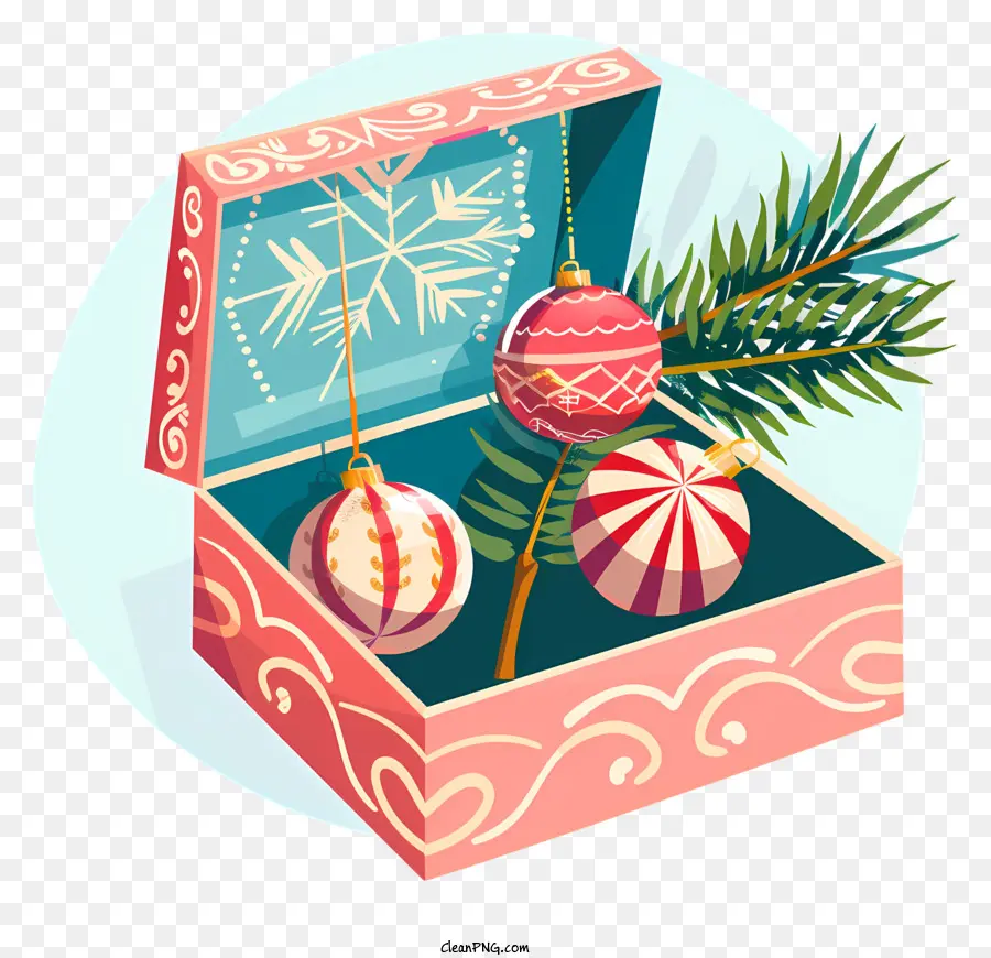 Adornos De Navidad，Caja De Cartón PNG