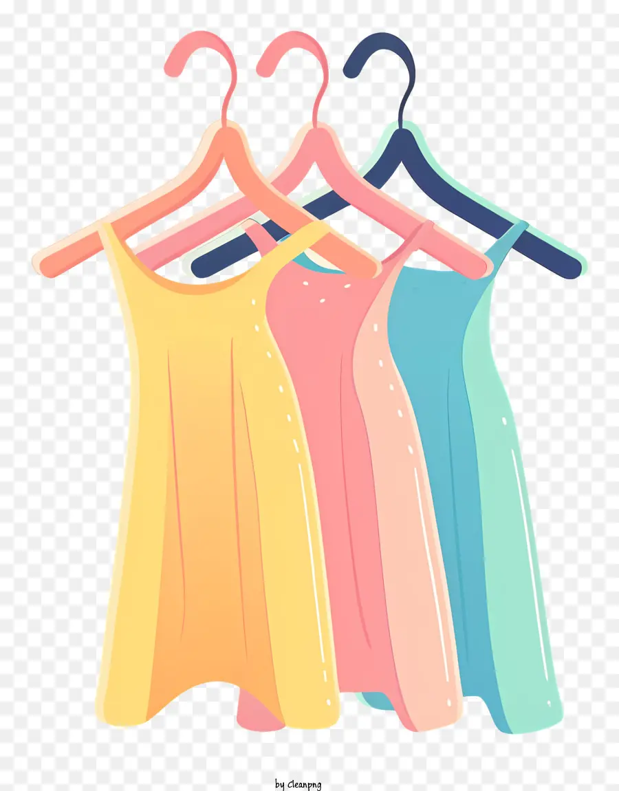 Percha De Ropa，Vestidos Coloridos PNG