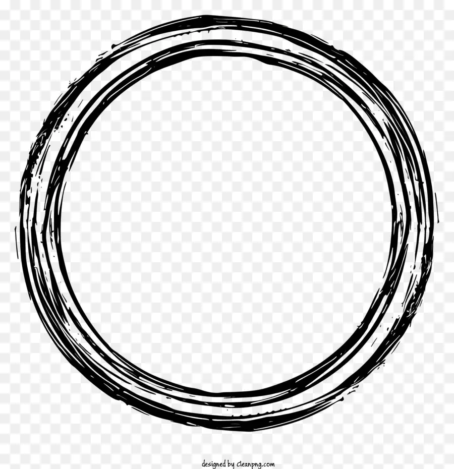 Círculo De Marcadores Negros，Marco Negro Circular PNG