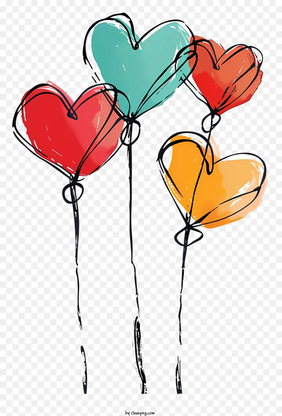 Copas，Globos De Corazon PNG